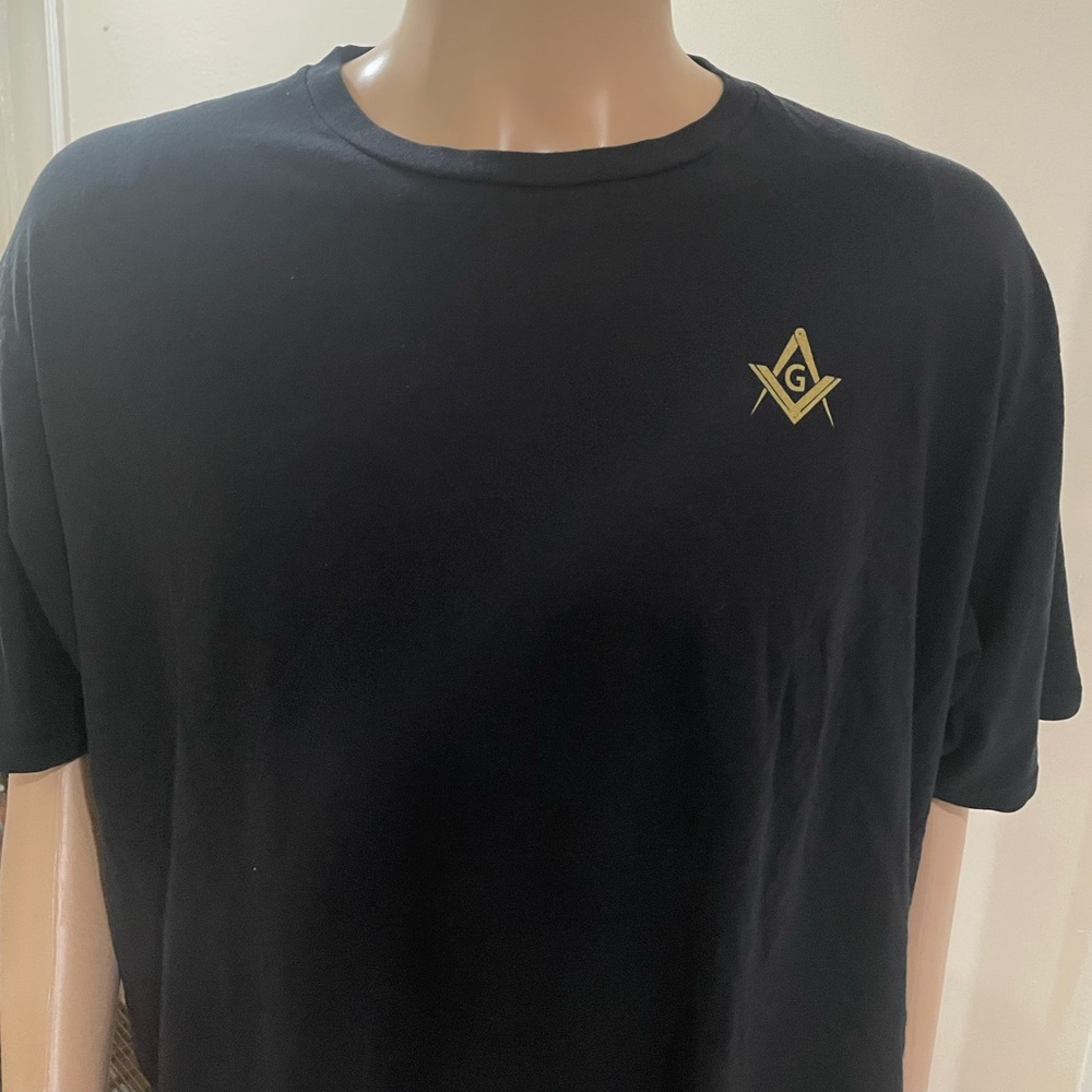 Mens Black FreeMason T-shirt 3XL - Picture 2 of 6
